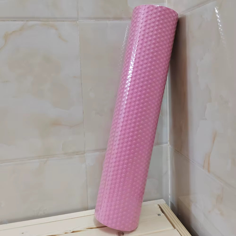 Yoga Roller round Enhanced Home Workouts EVA Foam Cylinder Hexagonal Roller for Pilates Exercise Diameter 9.5Cm Length 45Cm