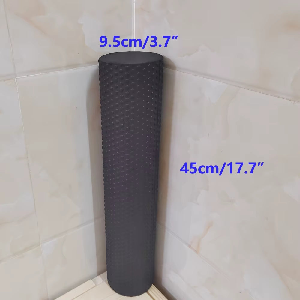 Yoga Roller round Enhanced Home Workouts EVA Foam Cylinder Hexagonal Roller for Pilates Exercise Diameter 9.5Cm Length 45Cm