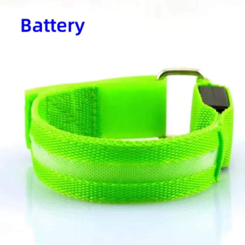 Night Sport Running Cycling LED Flashing Wristband USB Rechargeable Armband Outdoor Safety Arm Leg Warning Wrist Strap Light