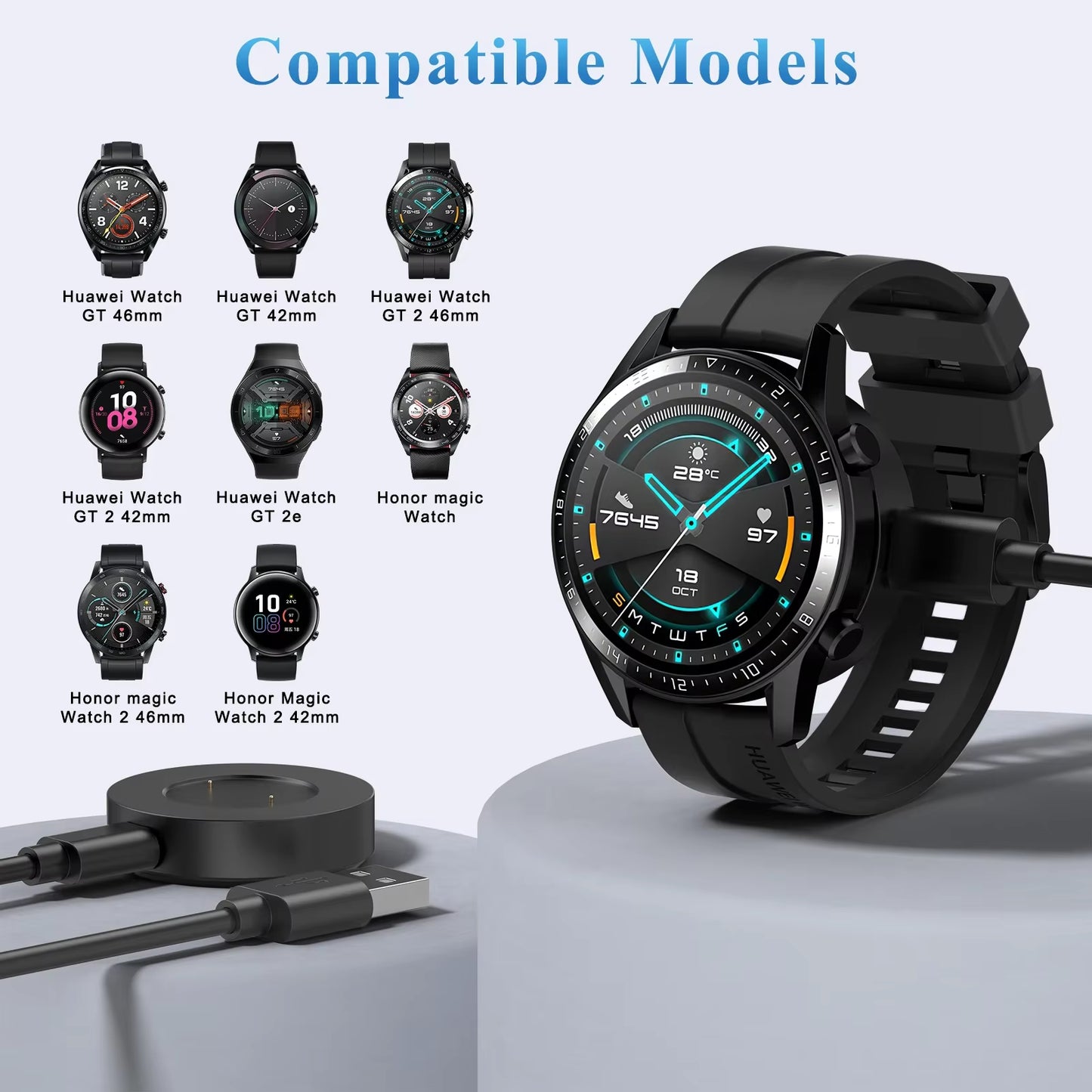 Watch Charging Single Head for Huawei Watch GT/GT2 46Mm 42Mm GT 2E Charging Dock for Honor Magic Watch2 46Mm 42Mm Charger Head