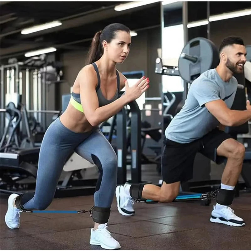 Fitness Workout Exercise Equipment Resistance Band Set Ankle Straps Yoga Elastic Fitness Bands for Gym Man and Woman Sport