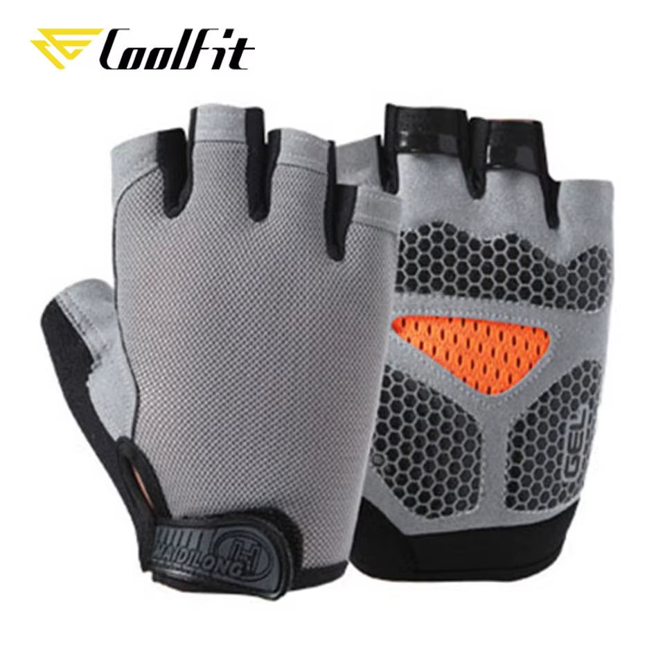 Breathable Fitness Gloves Silicone Palm Hollow Back Gym Gloves Weightlifting Workout Dumbbell Crossfit Bodybuilding