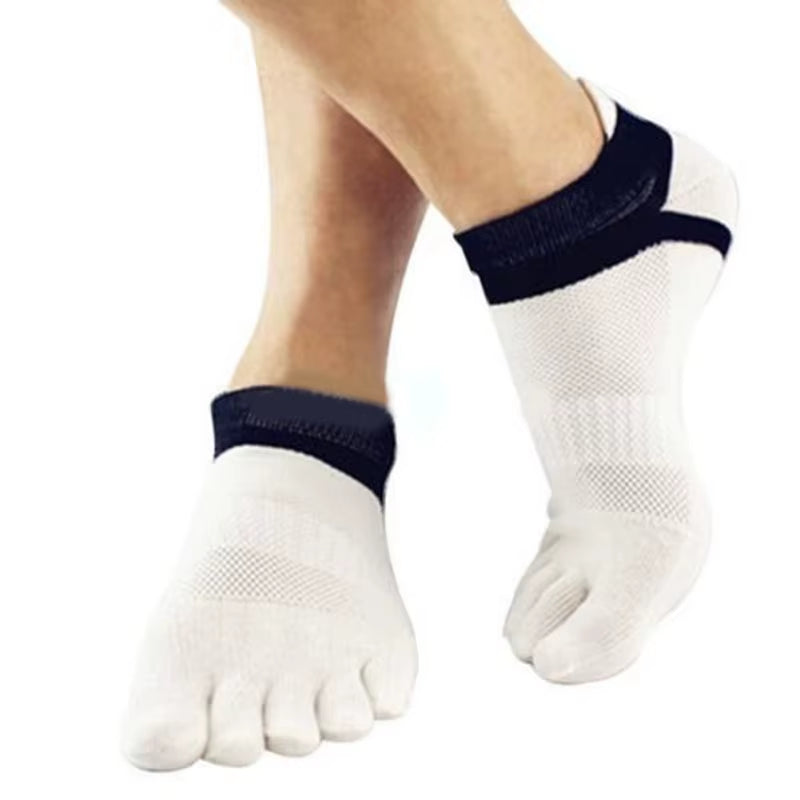 Men'S Cotton Toe Socks Pure Five Finger Socks Breathable One Pair