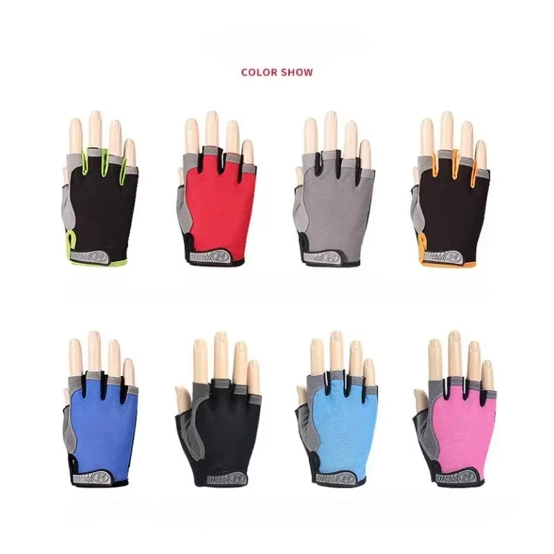 Fingerless Gym Training Gloves for Men Women Cycling Gloves Sports Fitness Motorcycle Mtb Anti-Slip Gloves Bicycle Accessories
