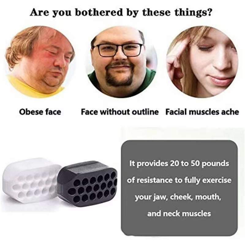 Jaw Exerciser Facial Gym Fitness Ball Jawline Muscle Training Double Chin Reducer Neck Face Slimming Mouth Jawliner