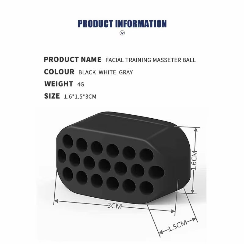 Jaw Exerciser Facial Gym Fitness Ball Jawline Muscle Training Double Chin Reducer Neck Face Slimming Mouth Jawliner