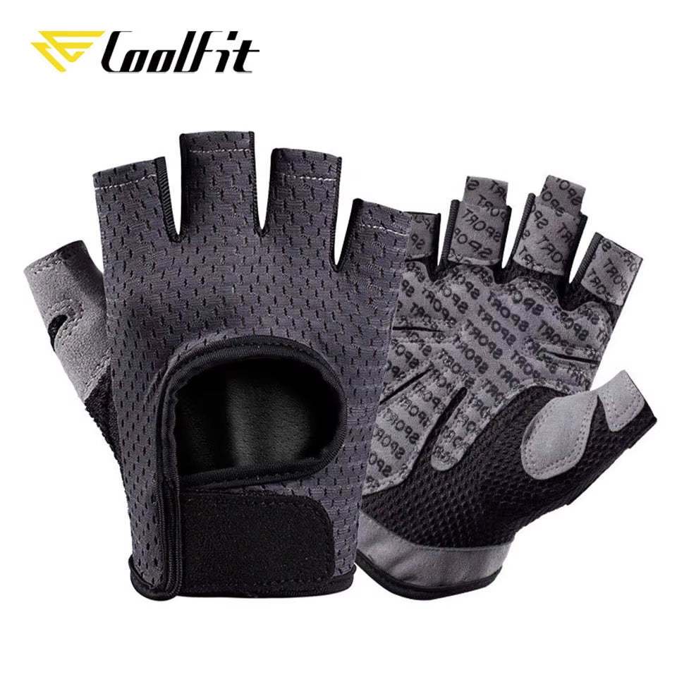 Breathable Fitness Gloves Silicone Palm Hollow Back Gym Gloves Weightlifting Workout Dumbbell Crossfit Bodybuilding
