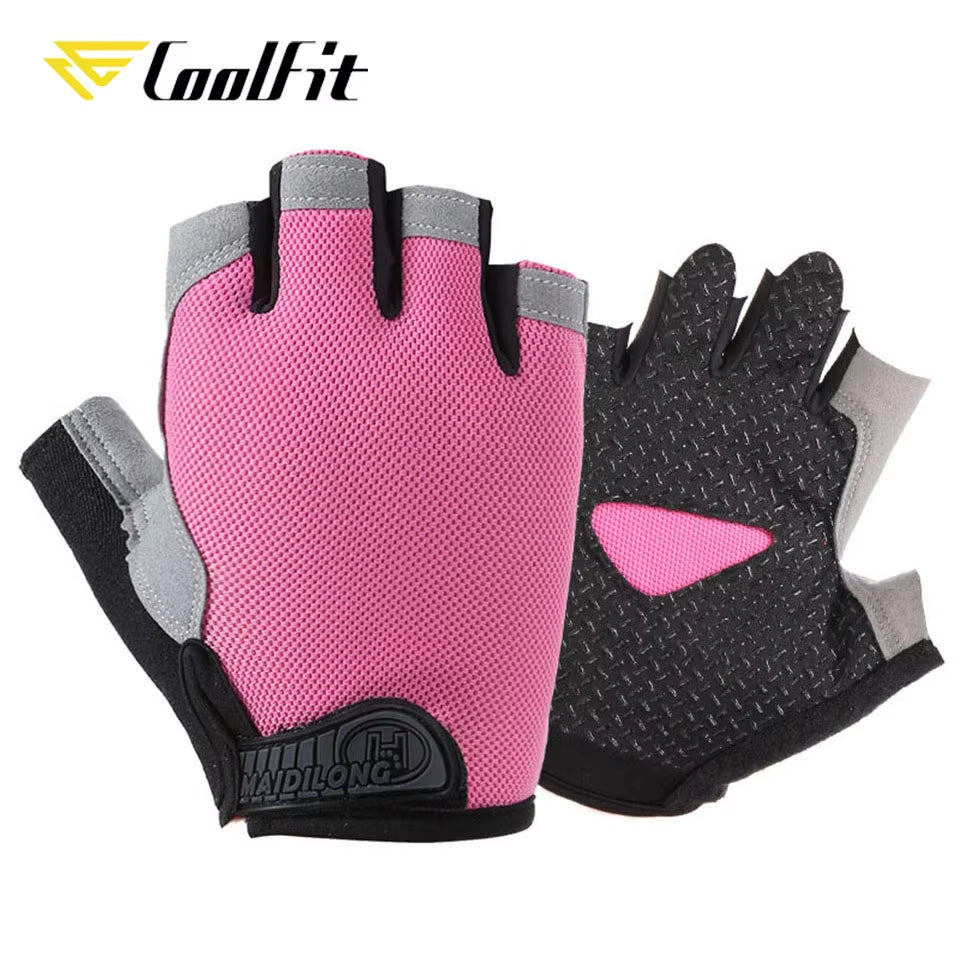 Breathable Fitness Gloves Silicone Palm Hollow Back Gym Gloves Weightlifting Workout Dumbbell Crossfit Bodybuilding