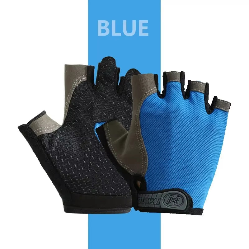 Fingerless Gym Training Gloves for Men Women Cycling Gloves Sports Fitness Motorcycle Mtb Anti-Slip Gloves Bicycle Accessories