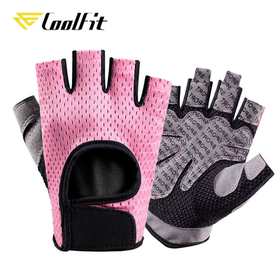 Breathable Fitness Gloves Silicone Palm Hollow Back Gym Gloves Weightlifting Workout Dumbbell Crossfit Bodybuilding