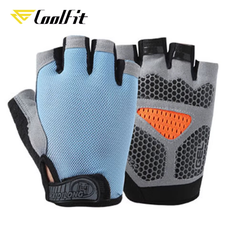 Breathable Fitness Gloves Silicone Palm Hollow Back Gym Gloves Weightlifting Workout Dumbbell Crossfit Bodybuilding