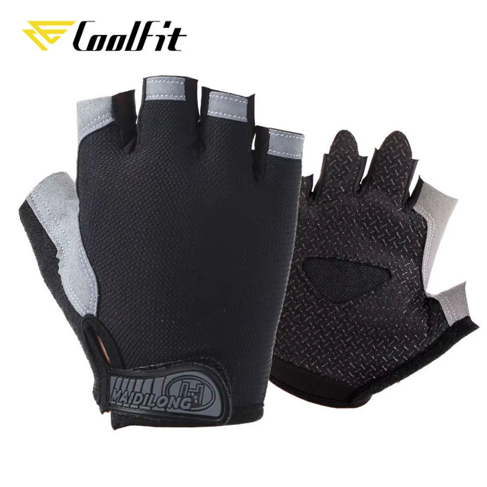 Breathable Fitness Gloves Silicone Palm Hollow Back Gym Gloves Weightlifting Workout Dumbbell Crossfit Bodybuilding