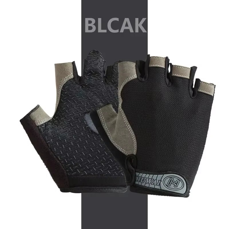 Fingerless Gym Training Gloves for Men Women Cycling Gloves Sports Fitness Motorcycle Mtb Anti-Slip Gloves Bicycle Accessories