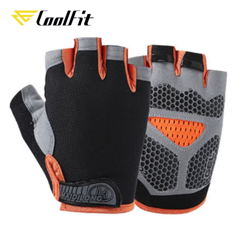 Breathable Fitness Gloves Silicone Palm Hollow Back Gym Gloves Weightlifting Workout Dumbbell Crossfit Bodybuilding