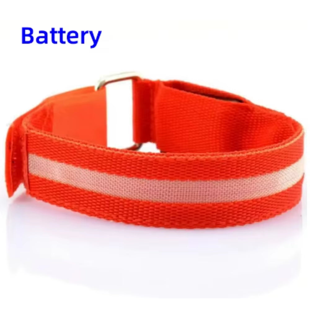 Night Sport Running Cycling LED Flashing Wristband USB Rechargeable Armband Outdoor Safety Arm Leg Warning Wrist Strap Light