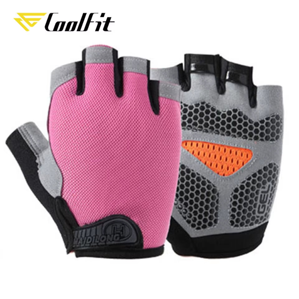 Breathable Fitness Gloves Silicone Palm Hollow Back Gym Gloves Weightlifting Workout Dumbbell Crossfit Bodybuilding