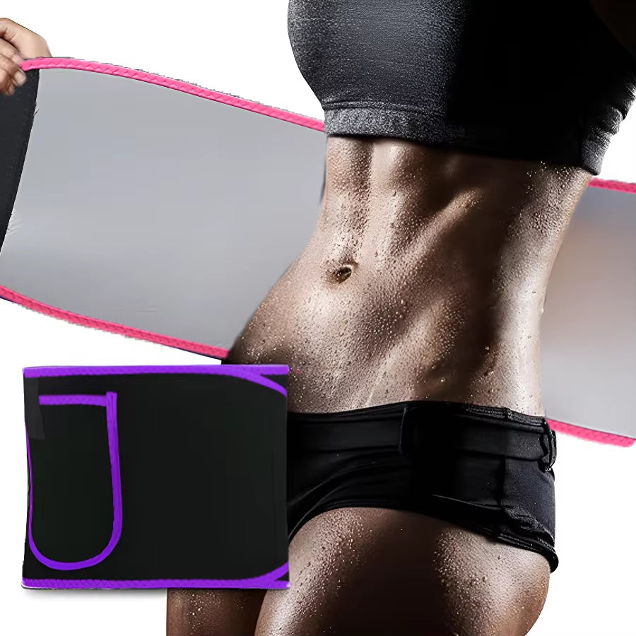 Sweat Waist Trimmer for Women and Men, Promotes Sweat Wrap Exercise and Fitness Workout Belt, Abdominal Trainer,Phone Pocket
