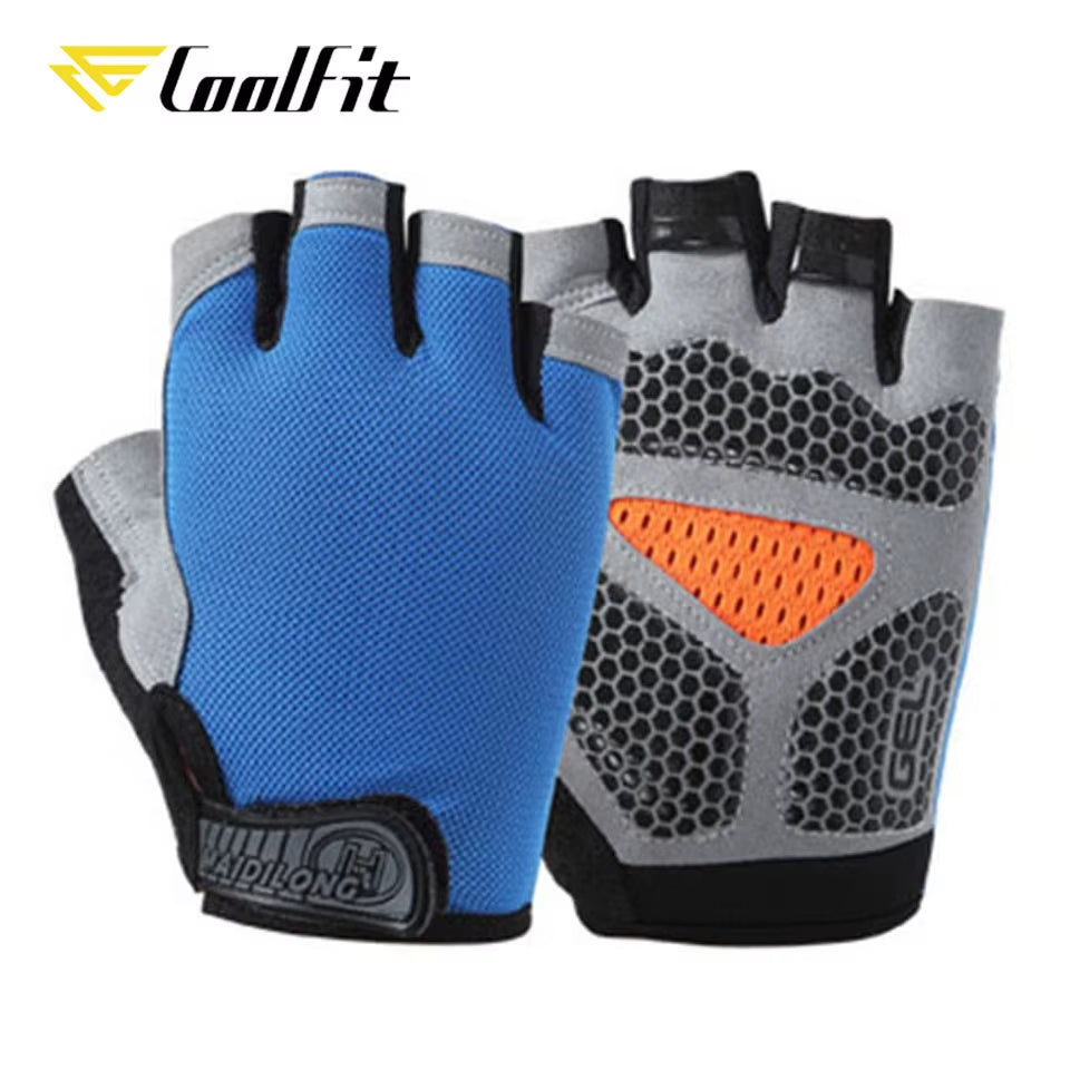 Breathable Fitness Gloves Silicone Palm Hollow Back Gym Gloves Weightlifting Workout Dumbbell Crossfit Bodybuilding