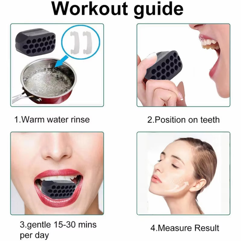 Jaw Exerciser Facial Gym Fitness Ball Jawline Muscle Training Double Chin Reducer Neck Face Slimming Mouth Jawliner
