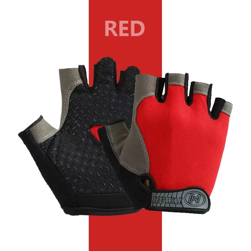 Fingerless Gym Training Gloves for Men Women Cycling Gloves Sports Fitness Motorcycle Mtb Anti-Slip Gloves Bicycle Accessories