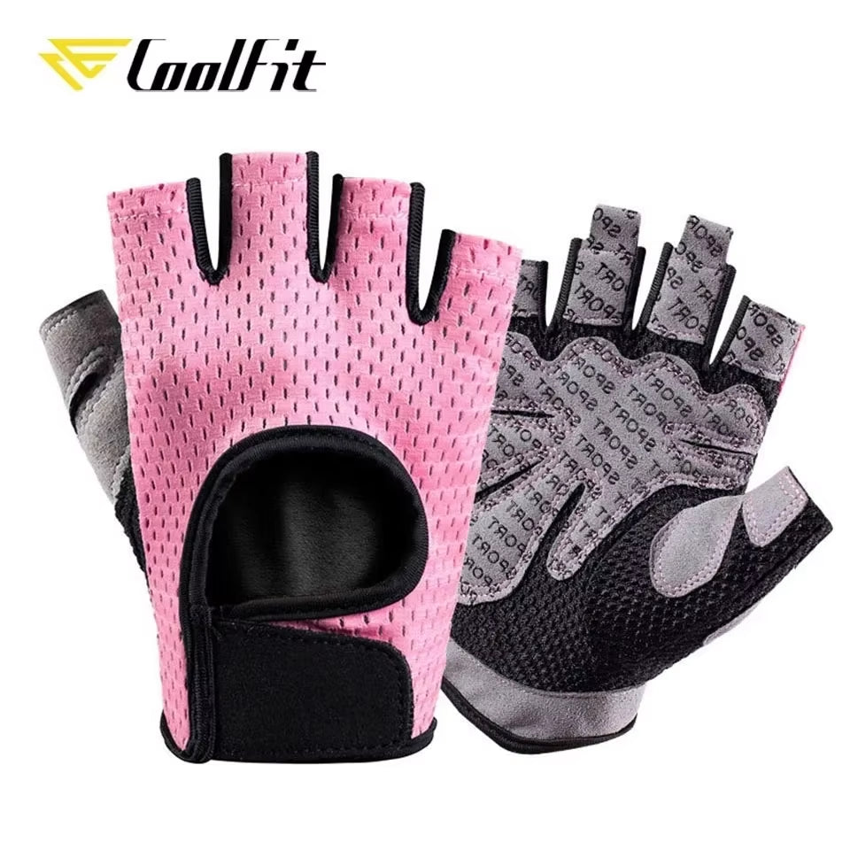 Breathable Fitness Gloves Silicone Palm Hollow Back Gym Gloves Weightlifting Workout Dumbbell Crossfit Bodybuilding