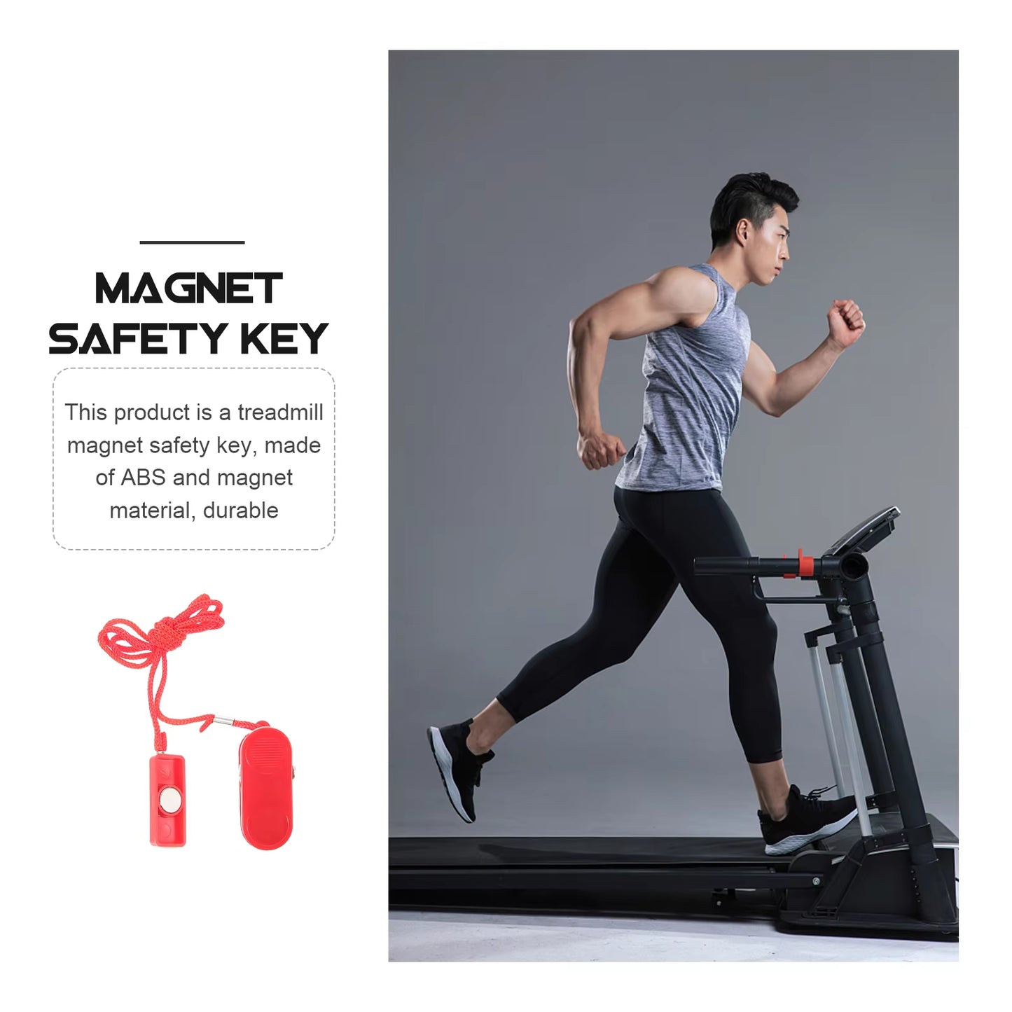 Treadmill Magnet Start Key Replacement for Stop Running Machine Magnetic Security Lock Universal Emergent Safety