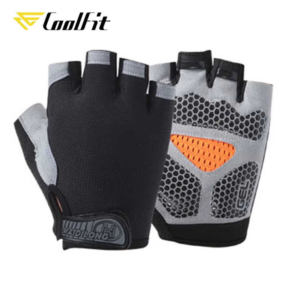 Breathable Fitness Gloves Silicone Palm Hollow Back Gym Gloves Weightlifting Workout Dumbbell Crossfit Bodybuilding