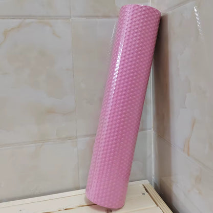 Yoga Roller round Enhanced Home Workouts EVA Foam Cylinder Hexagonal Roller for Pilates Exercise Diameter 9.5Cm Length 45Cm