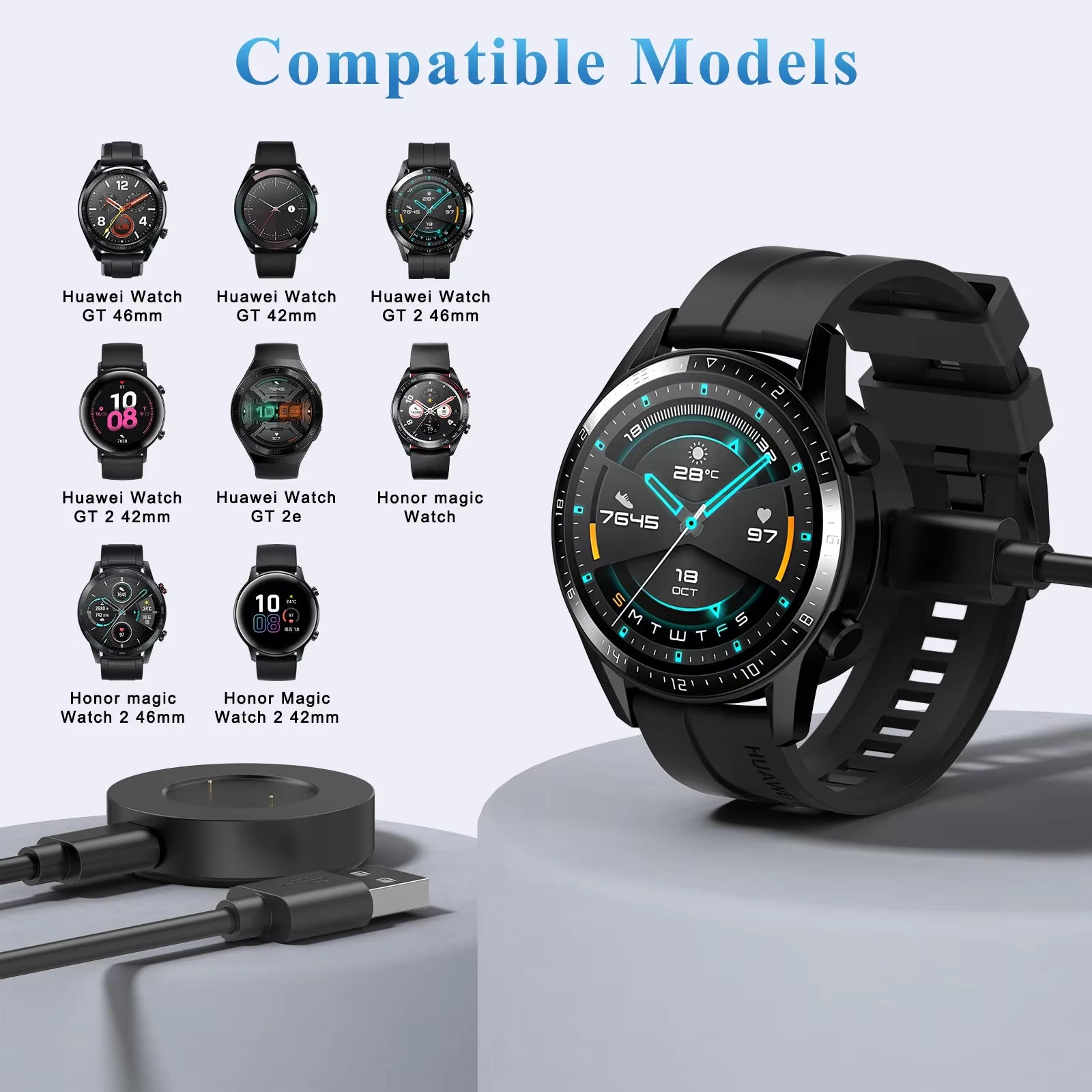 Watch Charging Single Head for Huawei Watch GT/GT2 46Mm 42Mm GT 2E Charging Dock for Honor Magic Watch2 46Mm 42Mm Charger Head