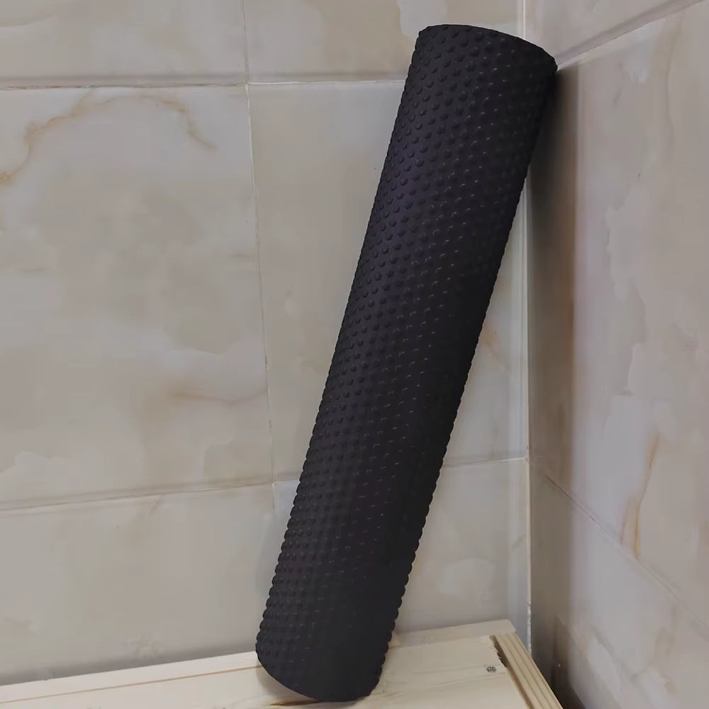 Yoga Roller round Enhanced Home Workouts EVA Foam Cylinder Hexagonal Roller for Pilates Exercise Diameter 9.5Cm Length 45Cm