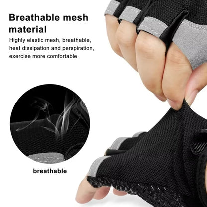 Fingerless Gym Training Gloves for Men Women Cycling Gloves Sports Fitness Motorcycle Mtb Anti-Slip Gloves Bicycle Accessories