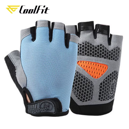 Breathable Fitness Gloves Silicone Palm Hollow Back Gym Gloves Weightlifting Workout Dumbbell Crossfit Bodybuilding