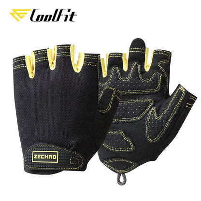 Breathable Fitness Gloves Silicone Palm Hollow Back Gym Gloves Weightlifting Workout Dumbbell Crossfit Bodybuilding