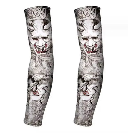 Tattood Ice Sleeve Flower Arm Seamless Ice Silk Sunscreen Sleeve Sleeve Arm Cover Riding Outdoor Arm Protection
